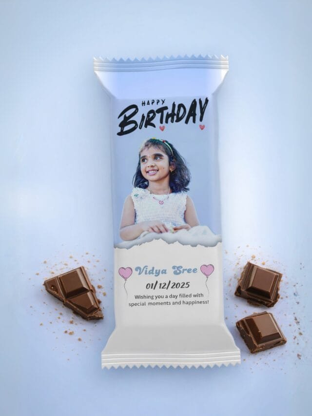 Return gifts for birthday kids, Customised chocolates for return gifts